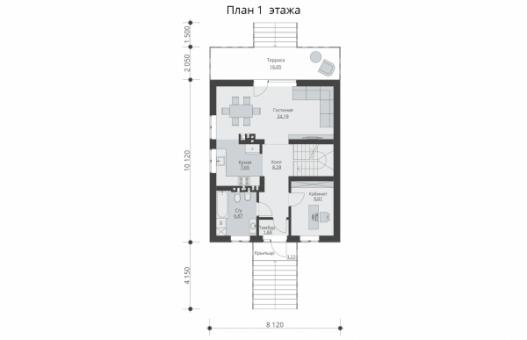 Одноэтажный жилой дом с мансардой и подвалом